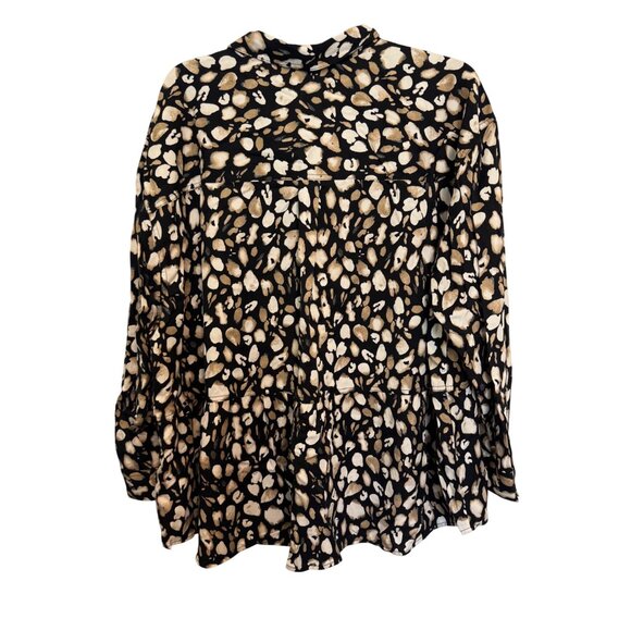 Westbound Button-Up Shirt Women 3X Black Animal Print TENCEL - Picture 8 of 8